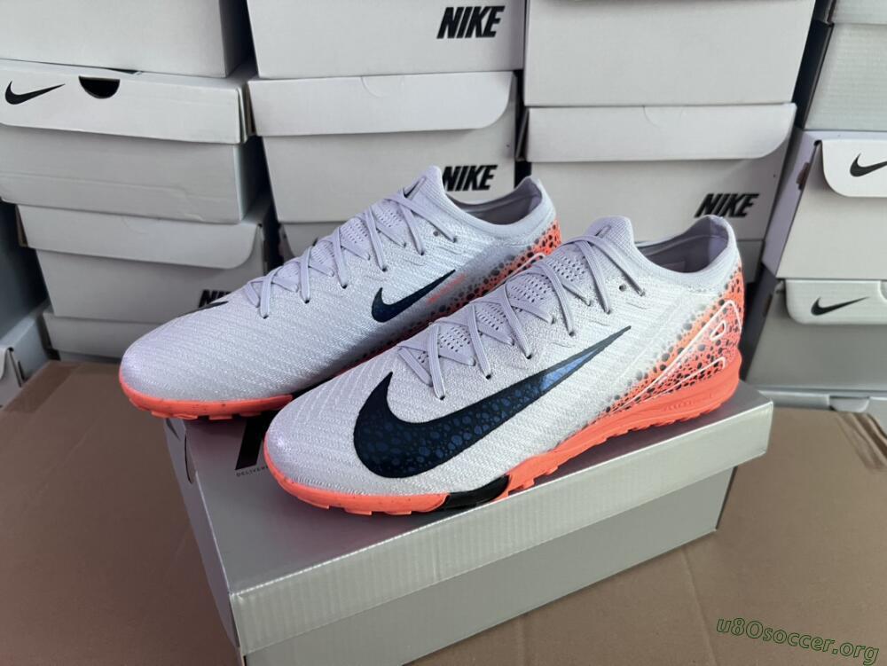 Nike Air Zoom Mercurial Vapor 15 Elite TF Football Shoes - Grey/Orange/Black