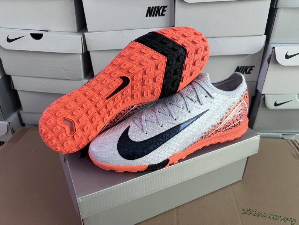 Nike Air Zoom Mercurial Vapor 15 Elite TF Football Shoes - Grey/Orange/Black
