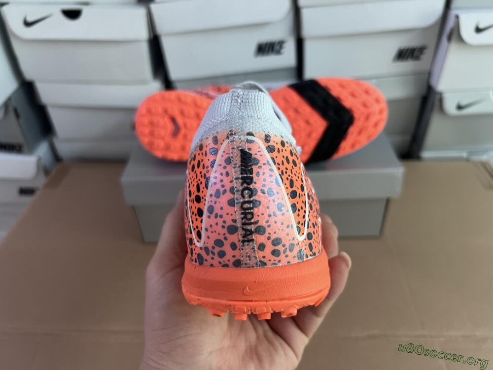Nike Air Zoom Mercurial Vapor 15 Elite TF Football Shoes - Grey/Orange/Black