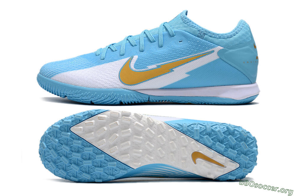 Nike Mercurial Vapor 13 Pro TF Football Shoes - Jade/White/Gold 1
