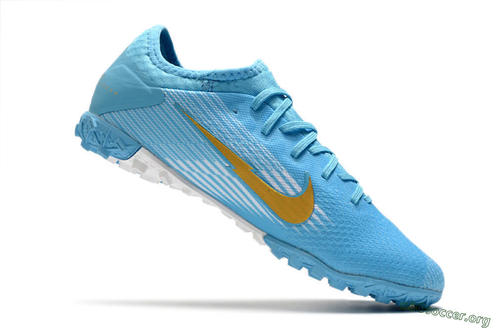 Nike Mercurial Vapor 13 Pro TF Football Shoes - Jade/White/Gold 5