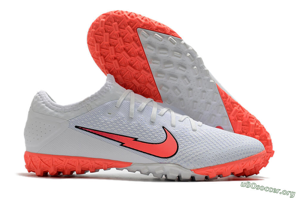 Nike Mercurial Vapor 13 Pro TF Football Shoes - White/Red 2