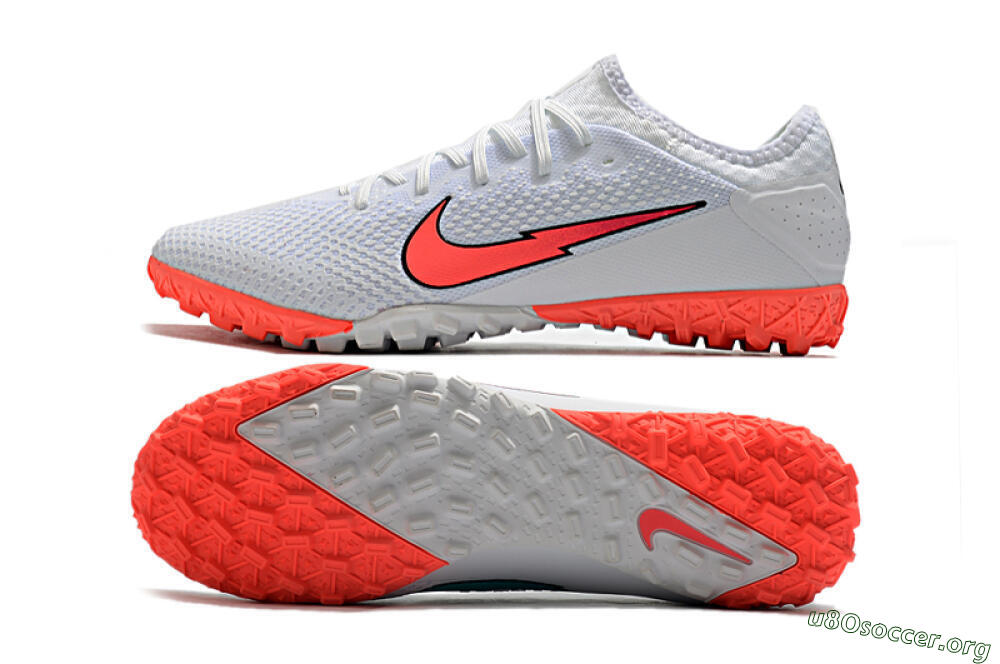 Nike Mercurial Vapor 13 Pro TF Football Shoes - White/Red 1