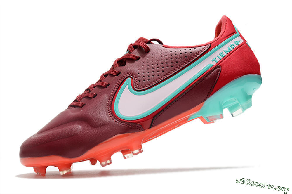 Nike Tiempo Legend 9 Elite FG Football Boots - Red/Jade/White 5