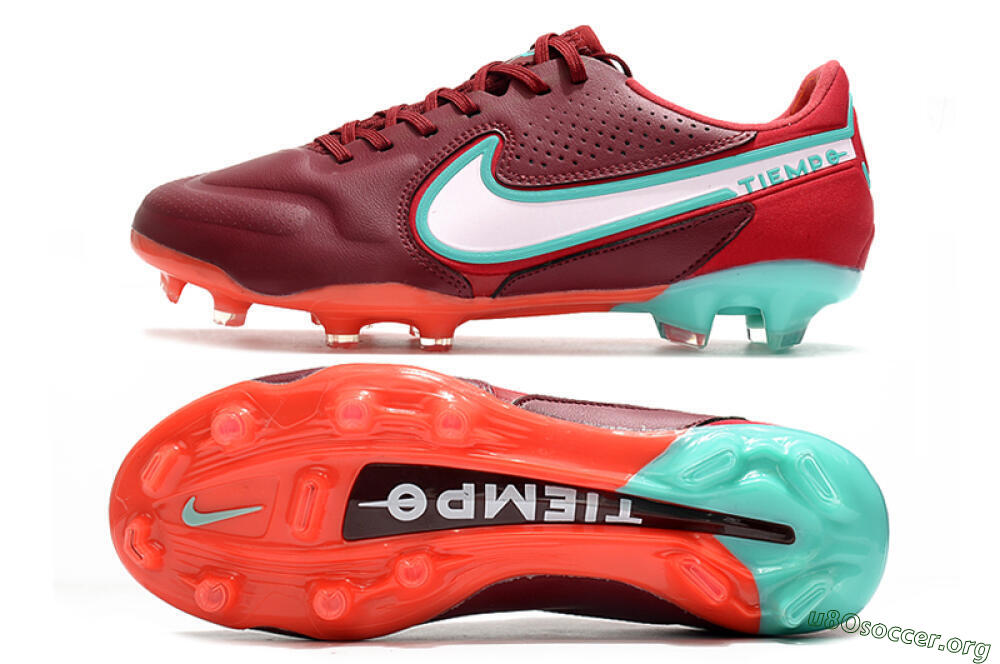Nike Tiempo Legend 9 Elite FG Football Boots - Red/Jade/White 1