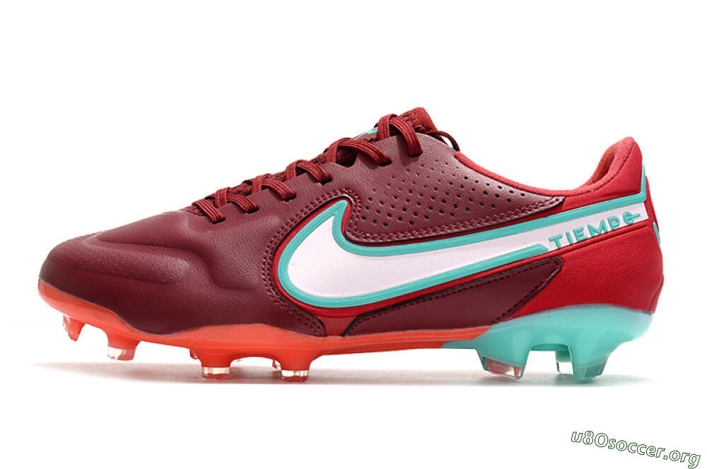 Nike Tiempo Legend 9 Elite FG Football Boots - Red/Jade/White 3