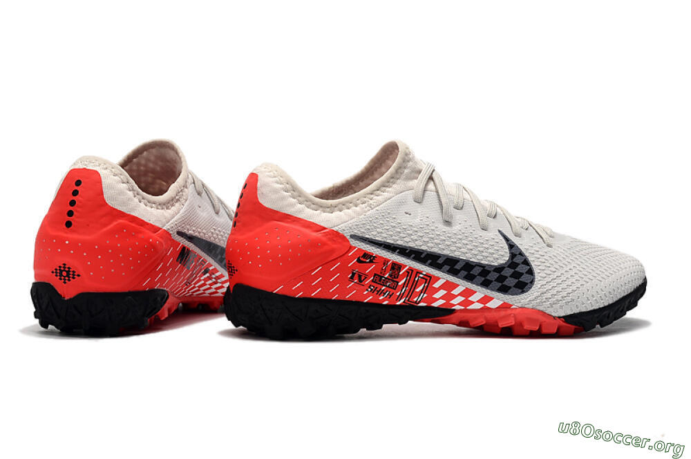 Nike Mercurial Vapor 13 Pro TF Football Shoes - White/Black/Red 9