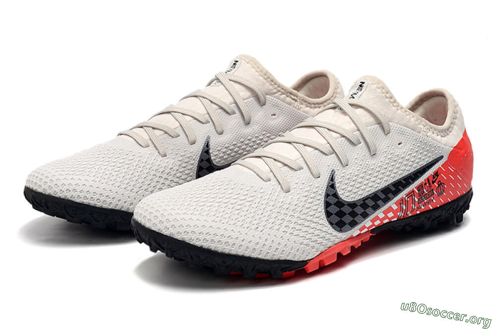 Nike Mercurial Vapor 13 Pro TF Football Shoes - White/Black/Red 8