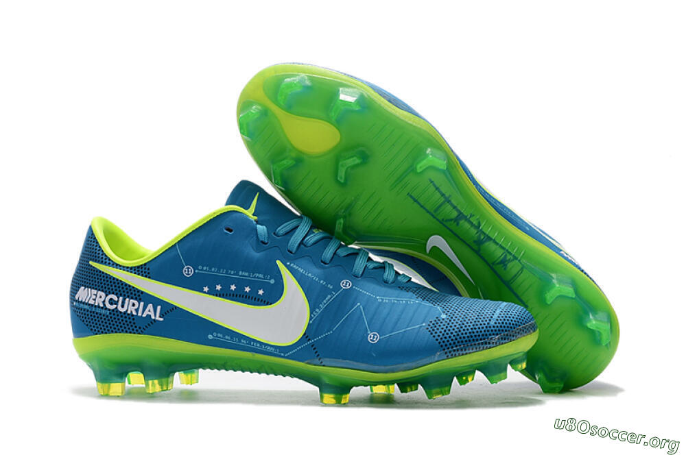 Nike Mercurial Vapor 11 FG Football Boots - Blue/Yellow/White 2