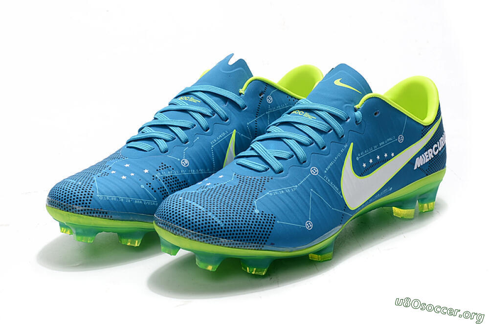 Nike Mercurial Vapor 11 FG Football Boots - Blue/Yellow/White 9