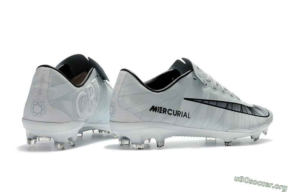 Nike Mercurial Vapor 11 FG Football Boots - White/Black/Blue 9
