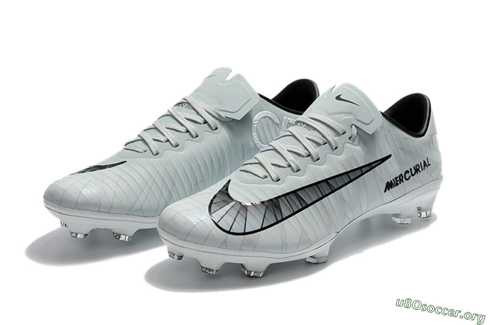 Nike Mercurial Vapor 11 FG Football Boots - White/Black/Blue 8