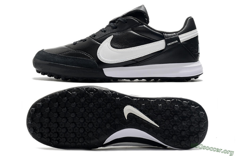 Nike The Premier 3 TF Football Shoes - Black/White 1