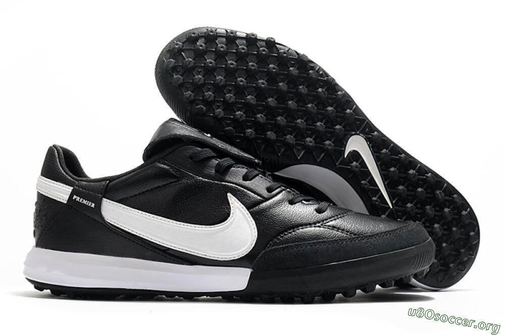 Nike The Premier 3 TF Football Shoes - Black/White 2