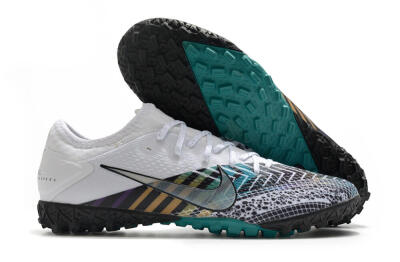 Nike Mercurial Vapor 13 Pro TF Football Shoes - White/Black/Jade