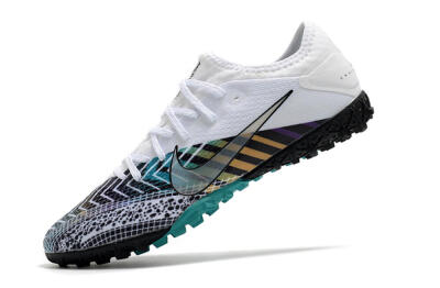 Nike Mercurial Vapor 13 Pro TF Football Shoes - White/Black/Jade