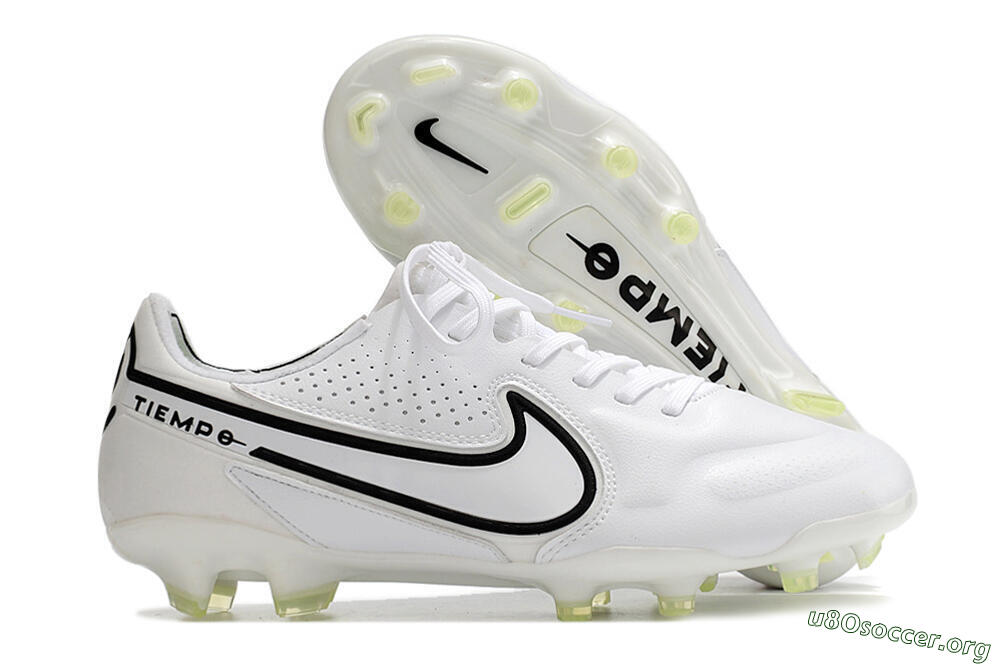 Nike Tiempo Legend 9 Elite FG Football Boots - White/Black 2