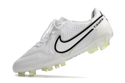 Nike Tiempo Legend 9 Elite FG Football Boots - White/Black