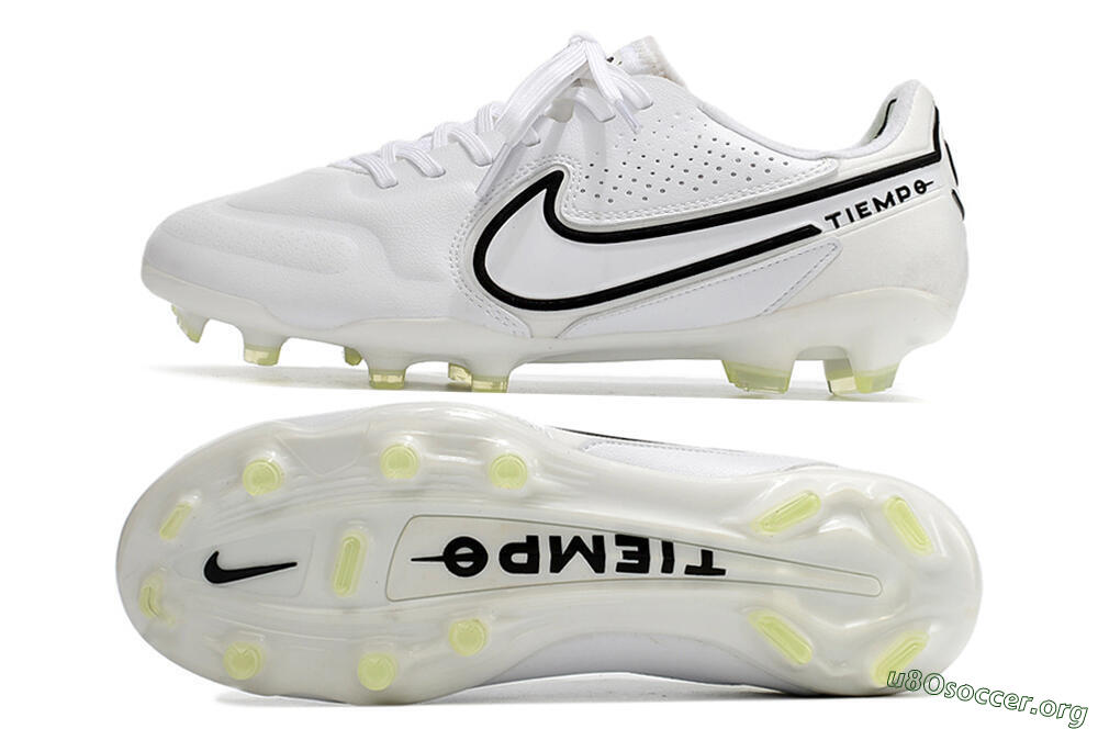 Nike Tiempo Legend 9 Elite FG Football Boots - White/Black 1