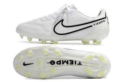 Nike Tiempo Legend 9 Elite FG Football Boots - White/Black