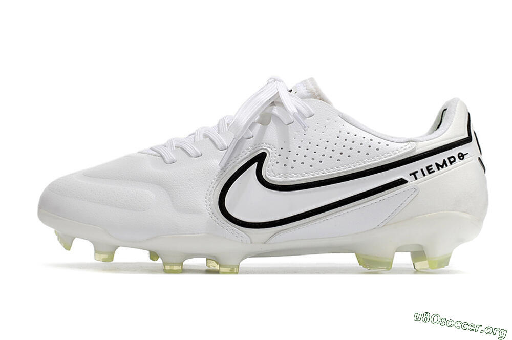 Nike Tiempo Legend 9 Elite FG Football Boots - White/Black 3