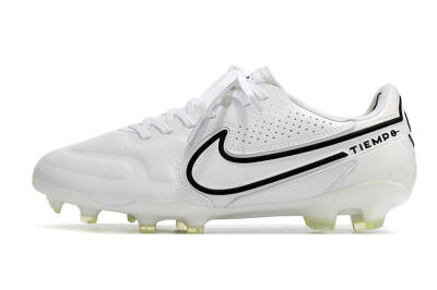 Nike Tiempo Legend 9 Elite FG Football Boots - White/Black