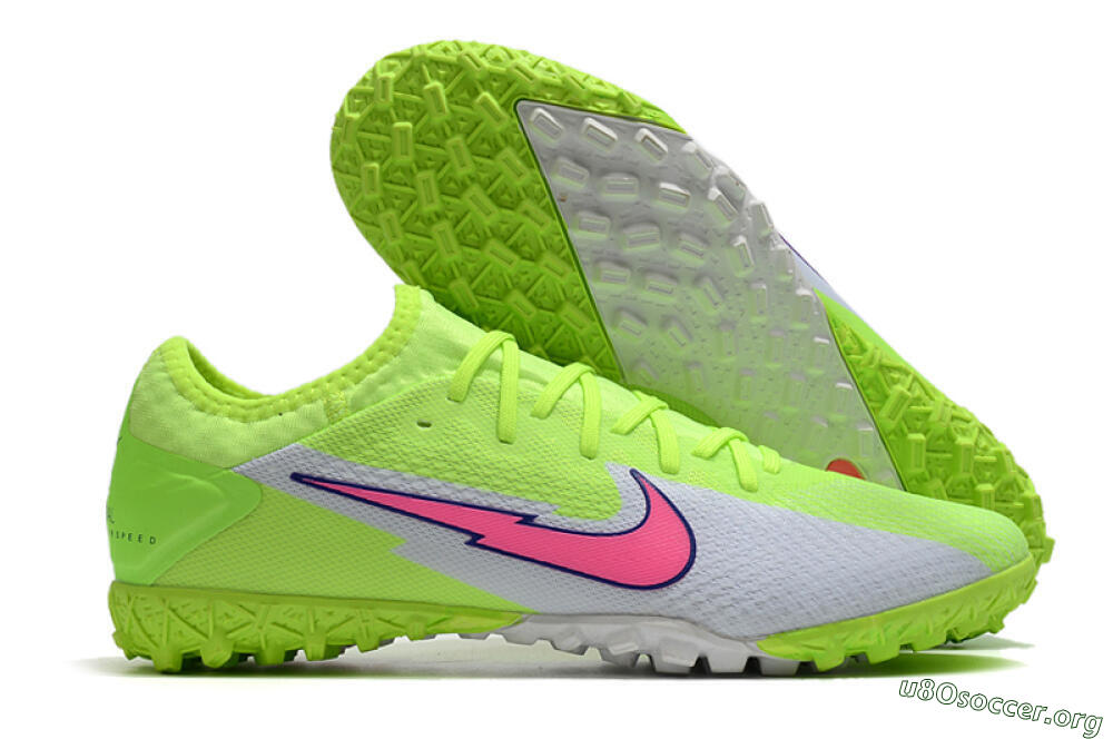 Nike Mercurial Vapor 13 Pro TF Football Shoes - Yellow/White/Pink 2