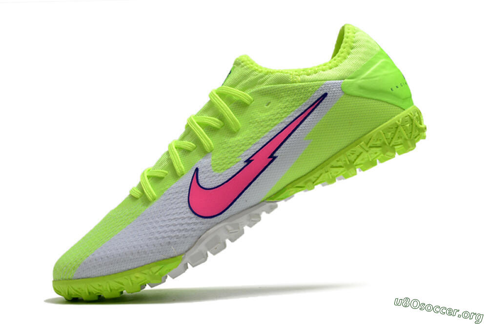 Nike Mercurial Vapor 13 Pro TF Football Shoes - Yellow/White/Pink 5