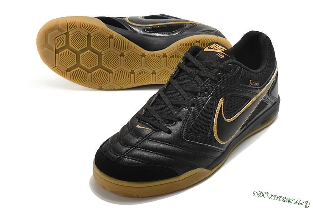 Supreme x Nike SB Gato IC Football Shoes - Black/Brown 0