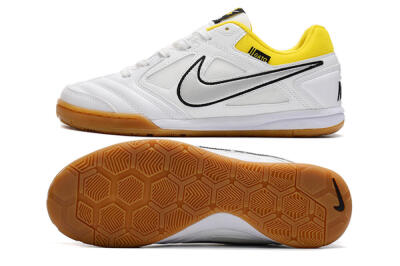 Supreme x Nike SB Gato IC Football Shoes - White/Silver/Yellow