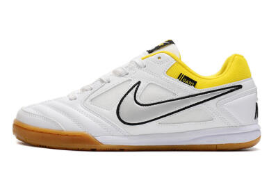 Supreme x Nike SB Gato IC Football Shoes - White/Silver/Yellow
