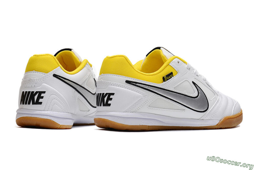 Supreme x Nike SB Gato IC Football Shoes - White/Silver/Yellow 6