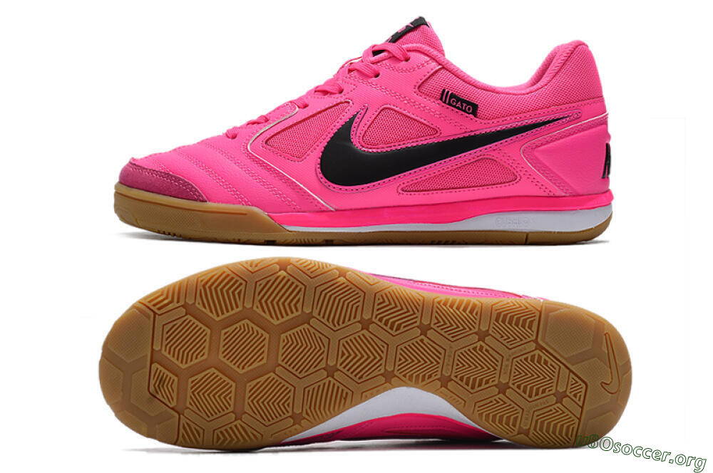 Supreme x Nike SB Gato IC Football Shoes - Pink/Black/White 1