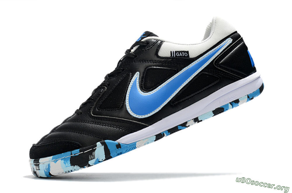 Supreme x Nike SB Gato IC Football Shoes - Black/Blue/White 5