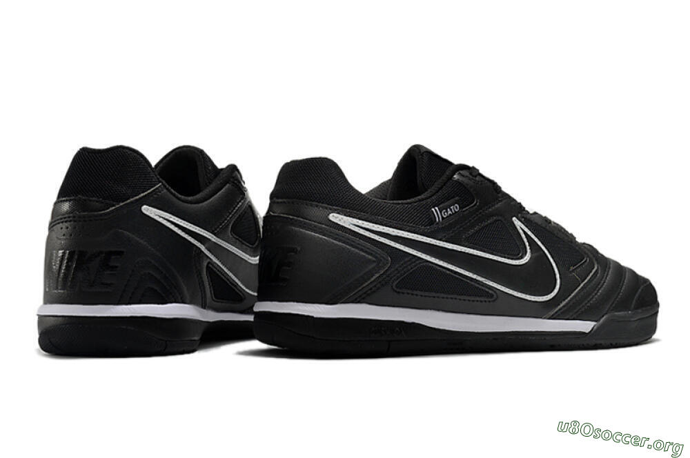 Supreme x Nike SB Gato IC Football Shoes - Black/White 6