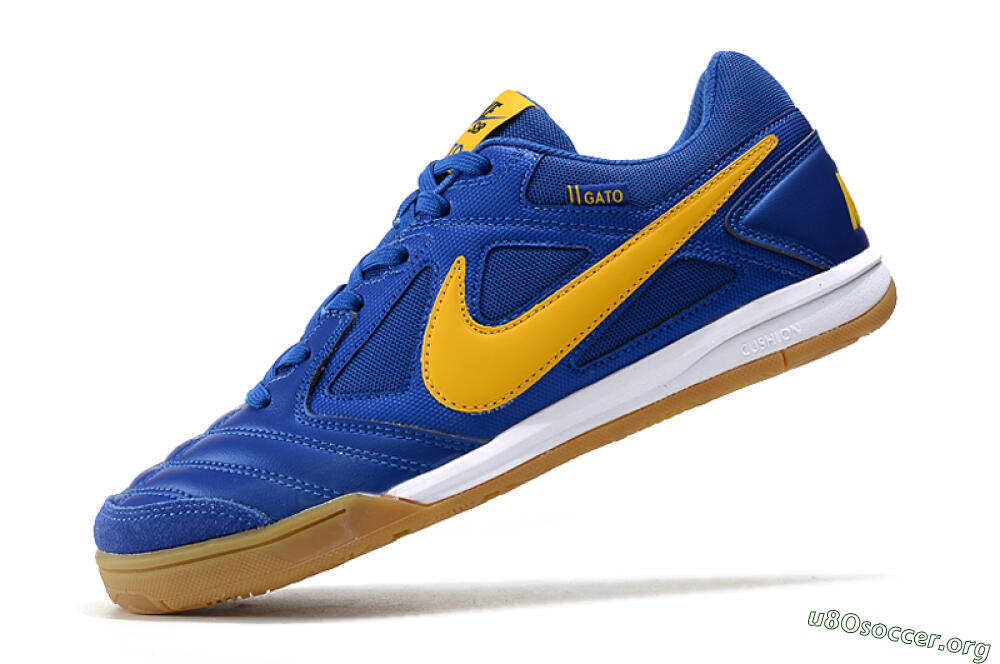 Supreme x Nike SB Gato IC Football Shoes - Blue/Yellow/White 5