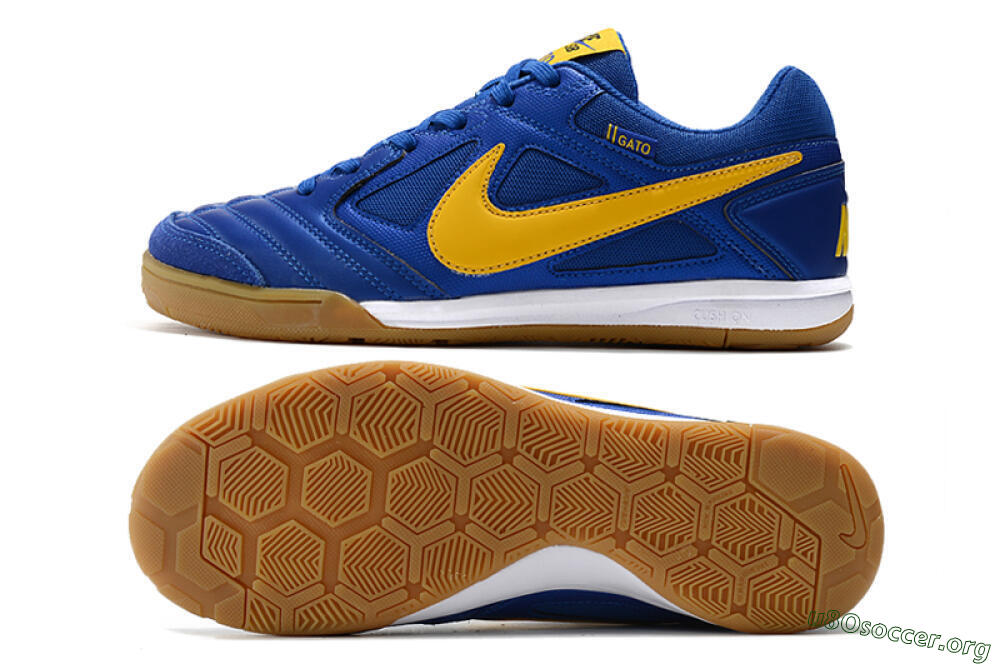 Supreme x Nike SB Gato IC Football Shoes - Blue/Yellow/White 1