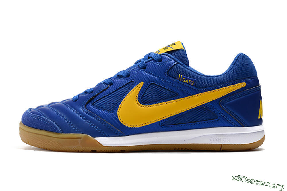 Supreme x Nike SB Gato IC Football Shoes - Blue/Yellow/White 3