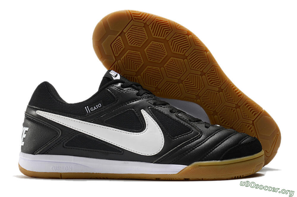 Supreme x Nike SB Gato IC Football Shoes - Black/White/Brown 2