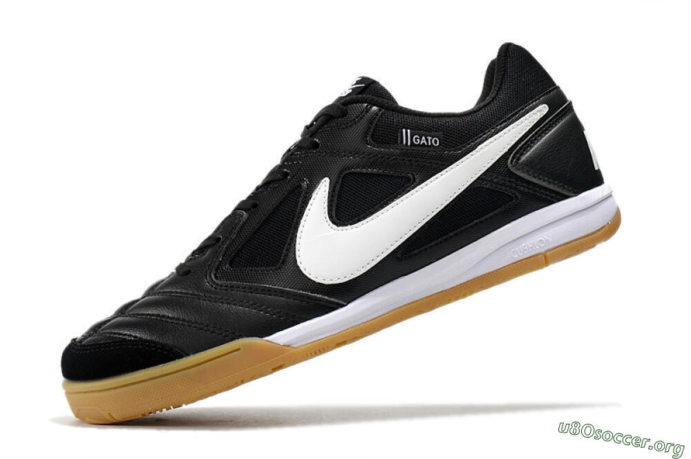 Supreme x Nike SB Gato IC Football Shoes - Black/White/Brown 5