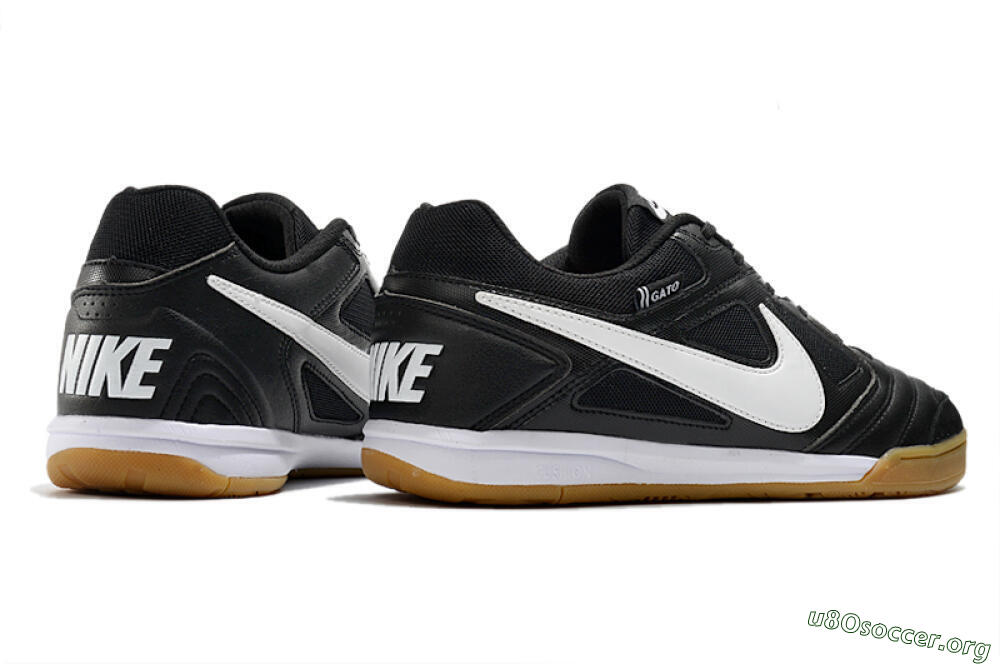 Supreme x Nike SB Gato IC Football Shoes - Black/White/Brown 6