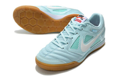 Supreme x Nike SB Gato IC Football Shoes - Jade/White/Brown