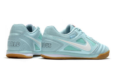 Supreme x Nike SB Gato IC Football Shoes - Jade/White/Brown