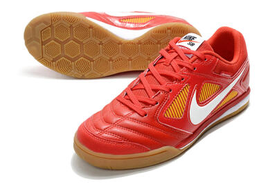 Supreme x Nike SB Gato IC Football Shoes - Red/White/Yellow