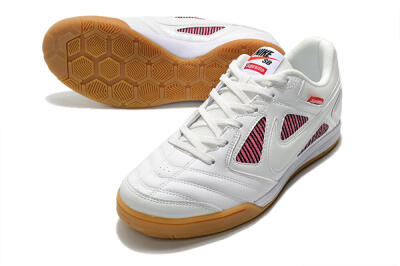 Supreme x Nike SB Gato IC Football Shoes - White/Red/Brown