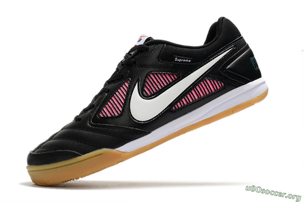 Supreme x Nike SB Gato IC Football Shoes - Black/White/Red 5