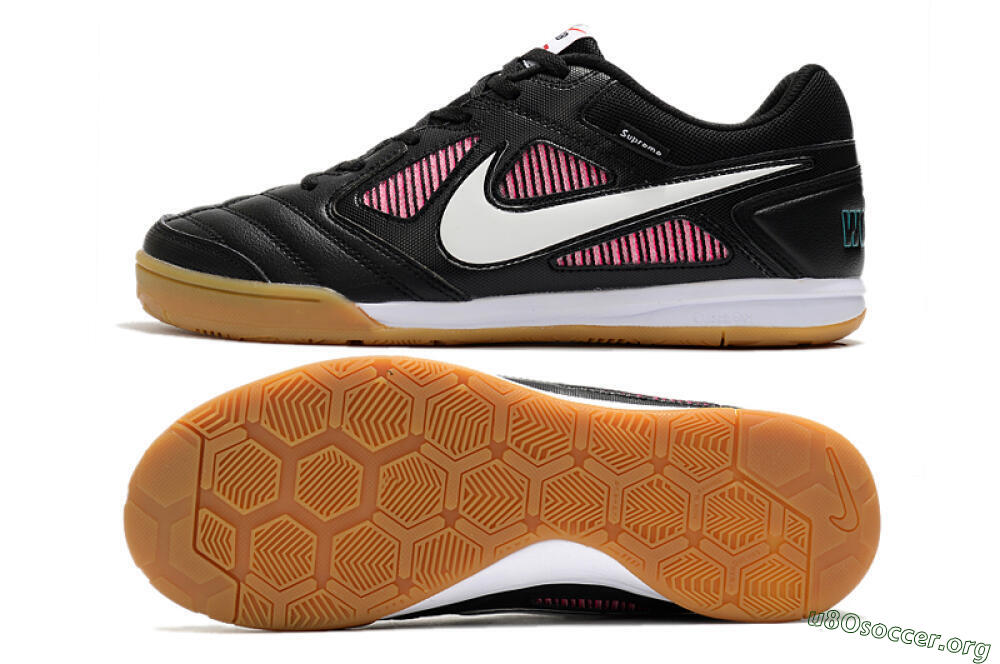 Supreme x Nike SB Gato IC Football Shoes - Black/White/Red 1