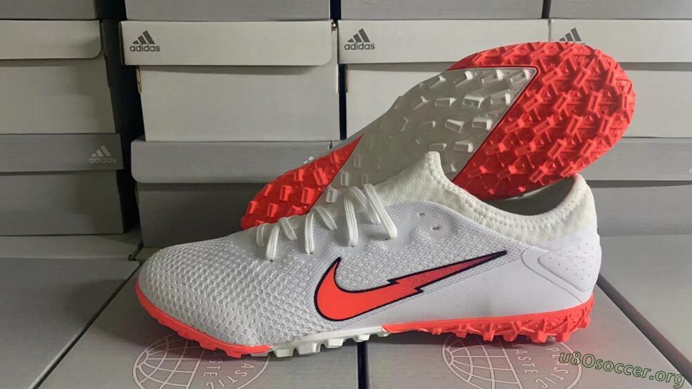 Nike Mercurial Vapor 13 Pro TF Football Shoes - White/Red 7