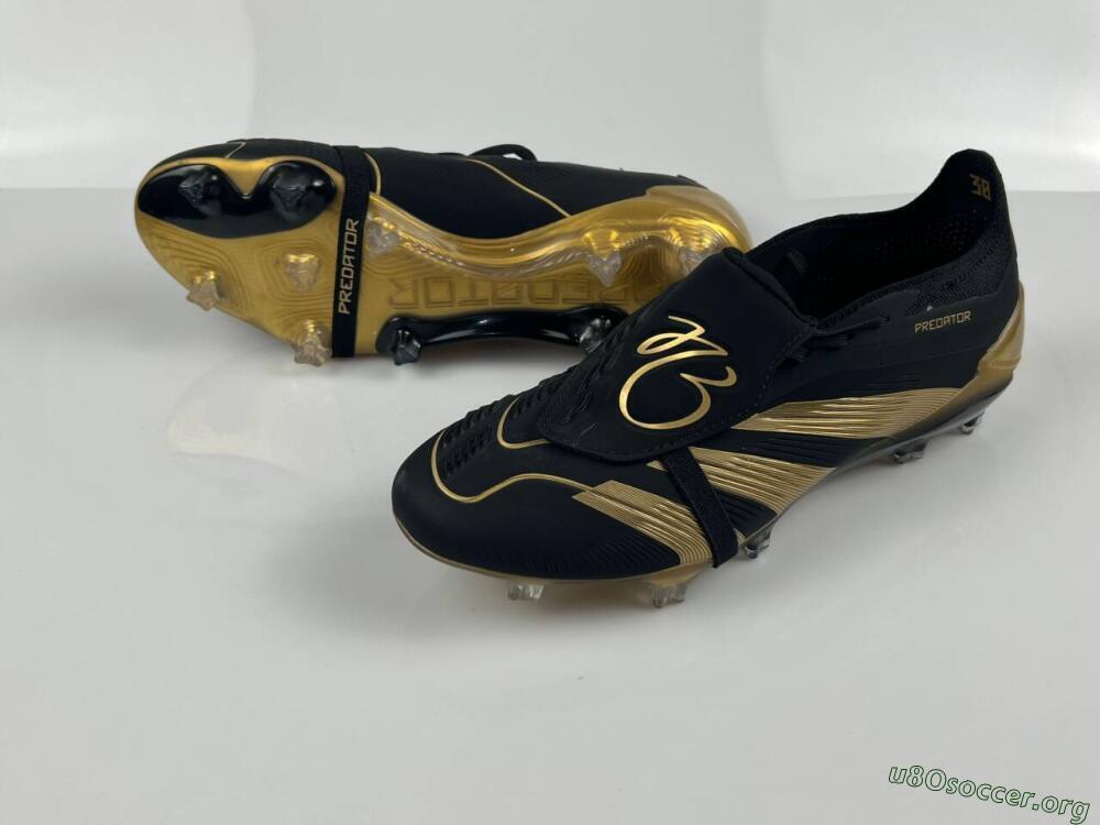 Adidas Predator Elite Tongue FG Football Boots - Black/Gold
