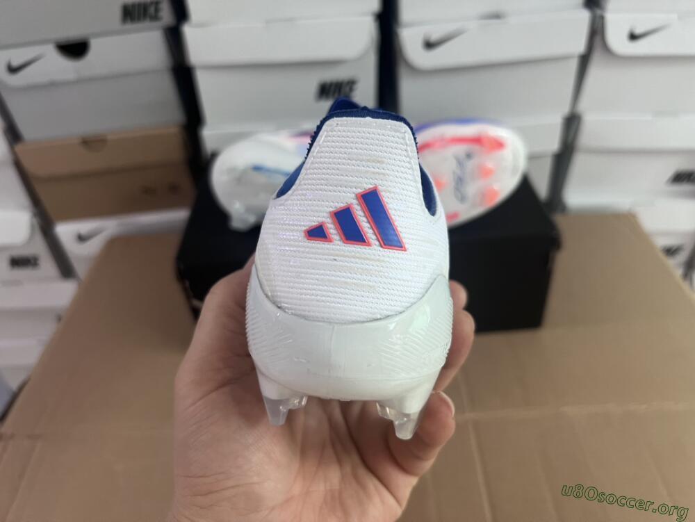 Adidas F50 Adizero FG Football Boots - White/Blue/Pink